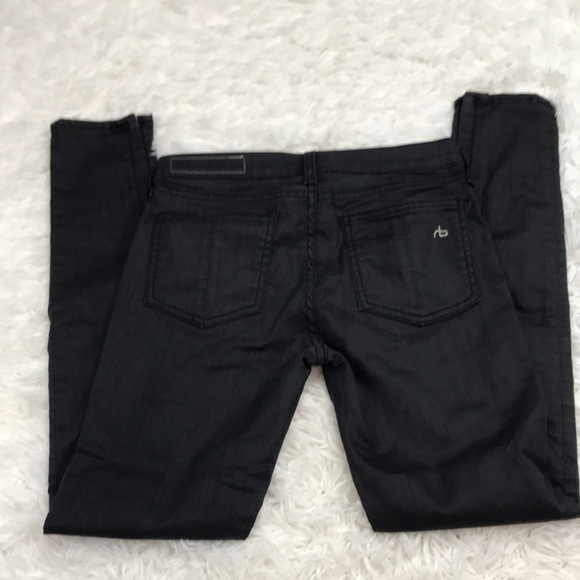 Rag & Bone Black Skinny Zipper Capri Jeans - Picture 12 of 12